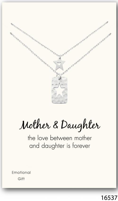 Stars for mother and me! silver pendant
